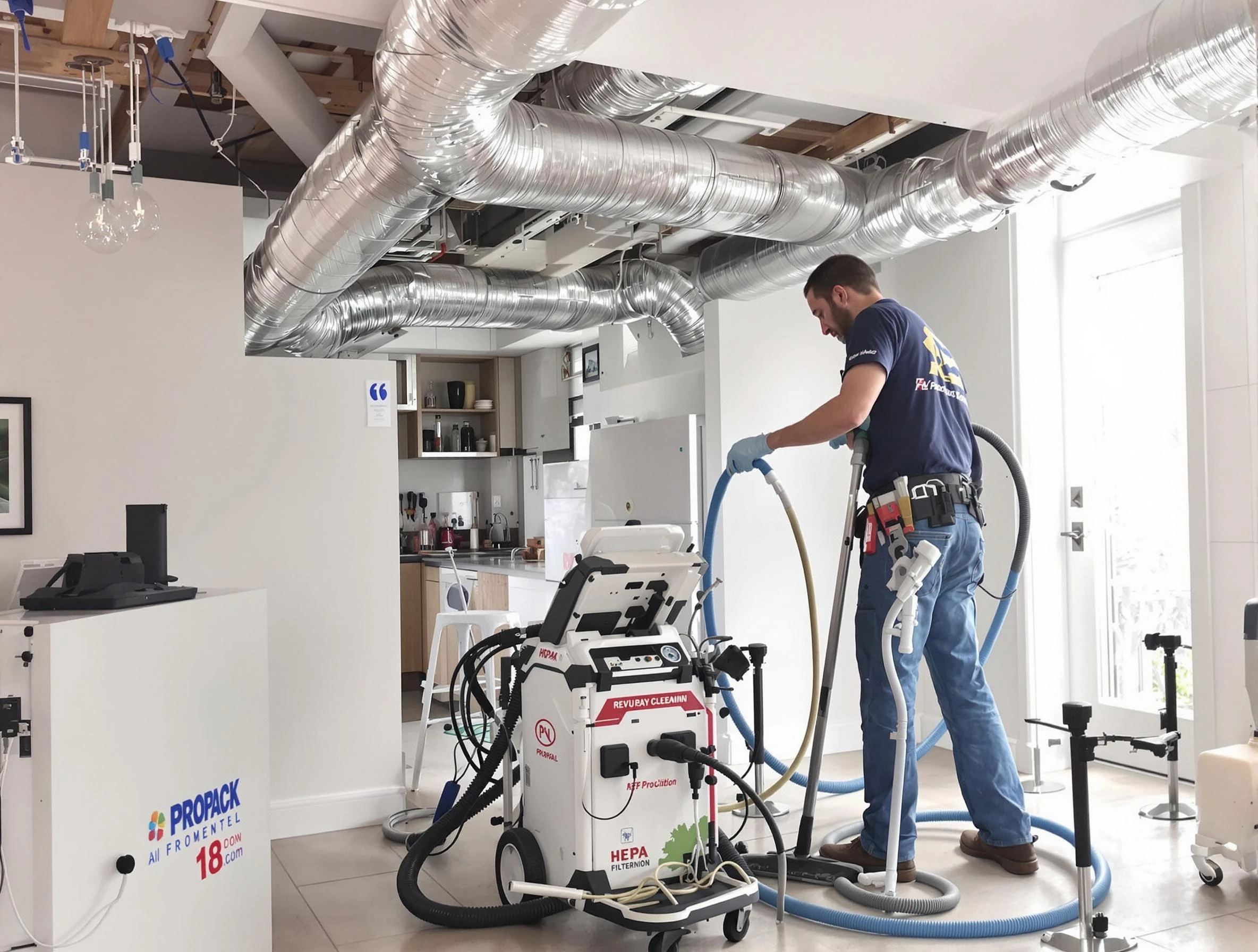 Pleasant Grove Air Duct Cleaning technician performing advanced pure duct cleaning with specialized equipment in Pleasant Grove