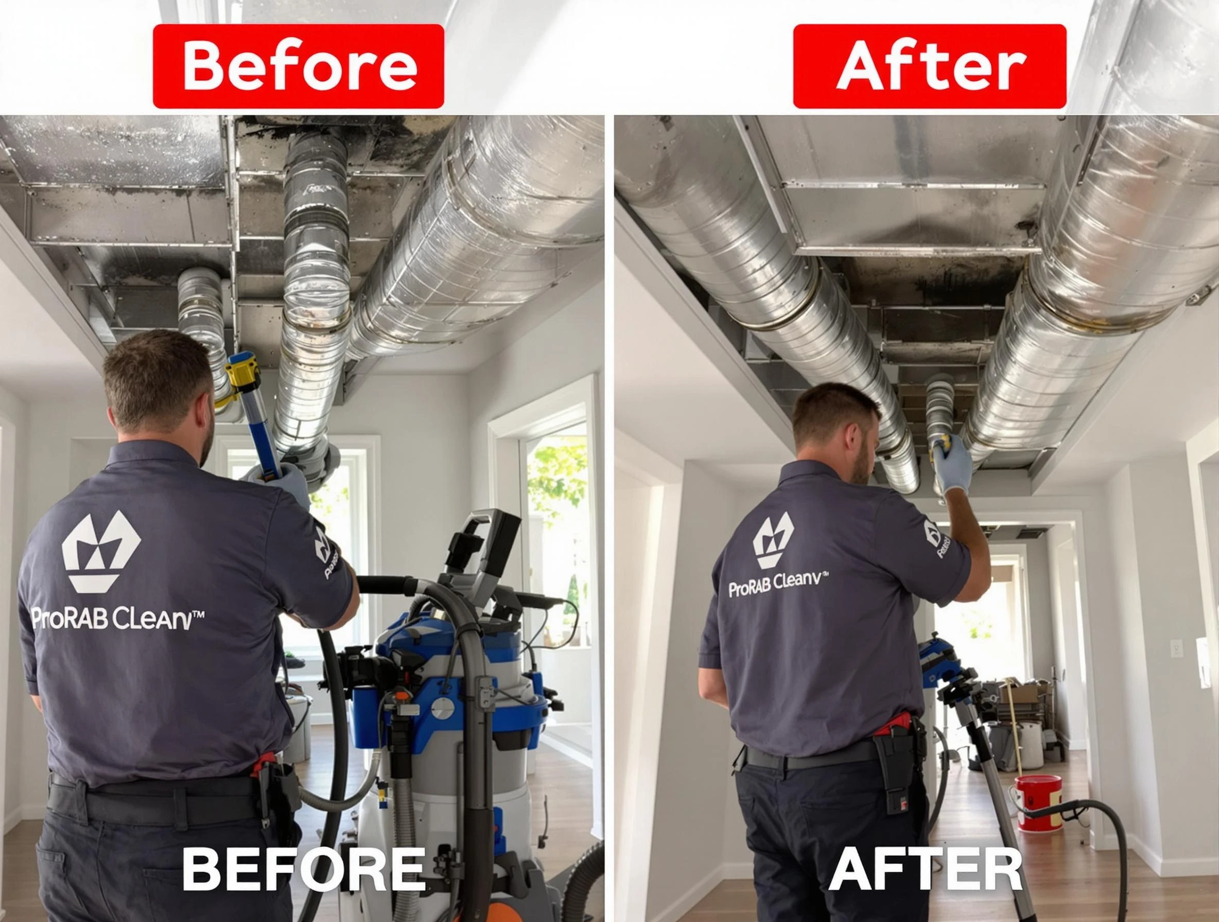 Pleasant Grove Air Duct Cleaning expert performing thorough residential duct cleaning in a Pleasant Grove home